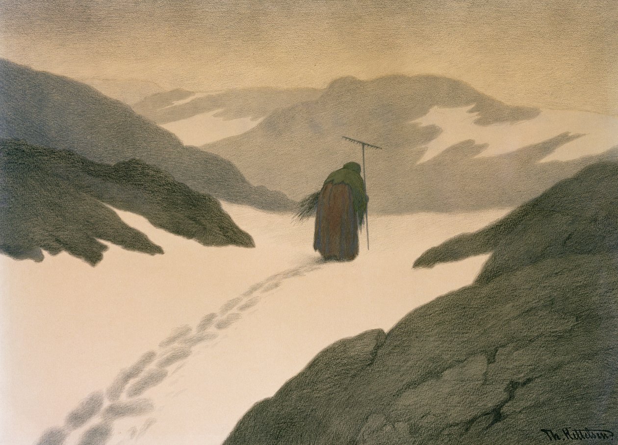 La peste sur la montagne - Theodor Kittelsen
