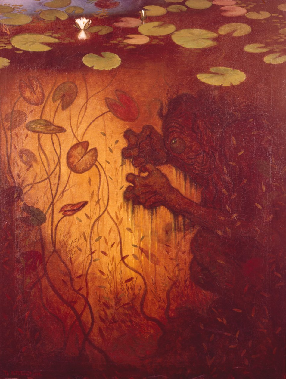 Nixe pêchant (Nokken) - Theodor Kittelsen
