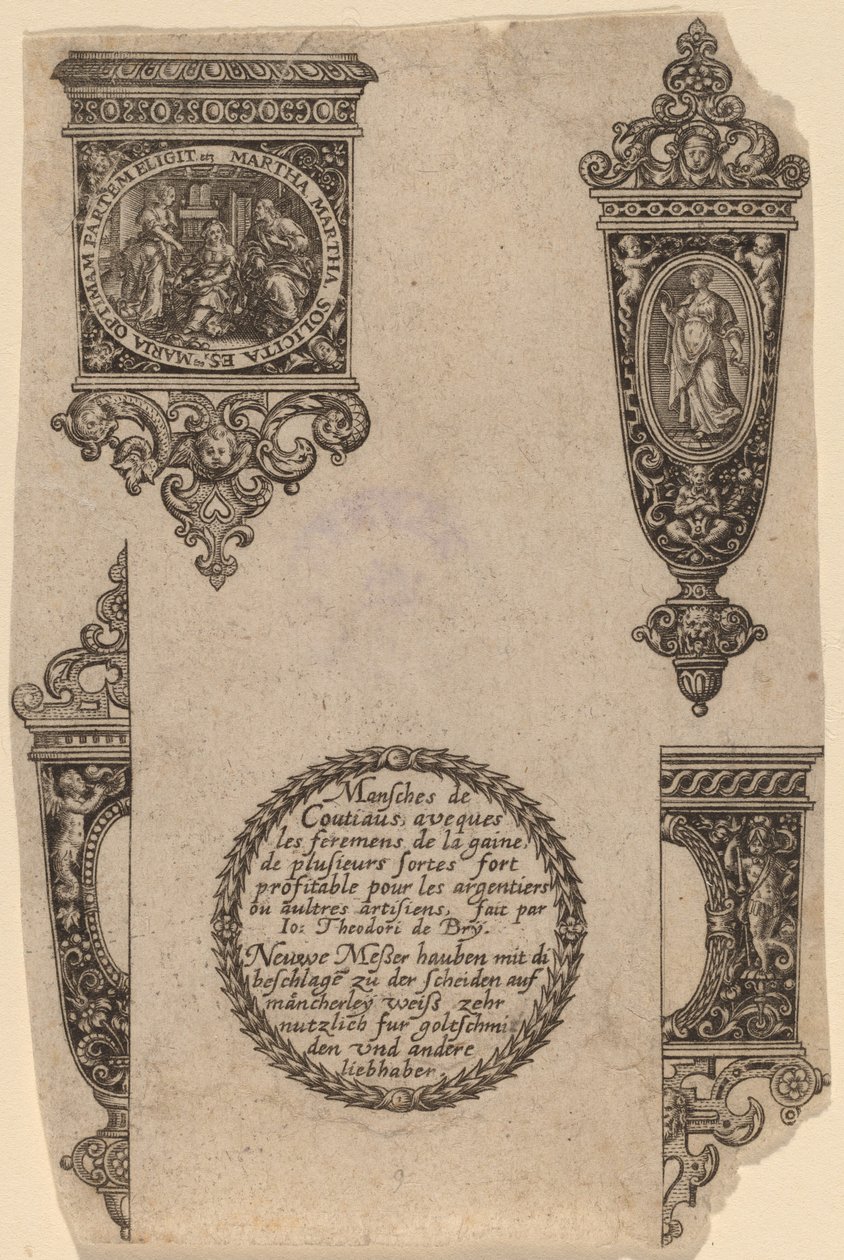 Ornement pour manche de couteau - Theodor de Bry