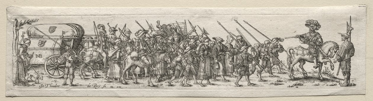 Soldats en marche - Theodor de Bry