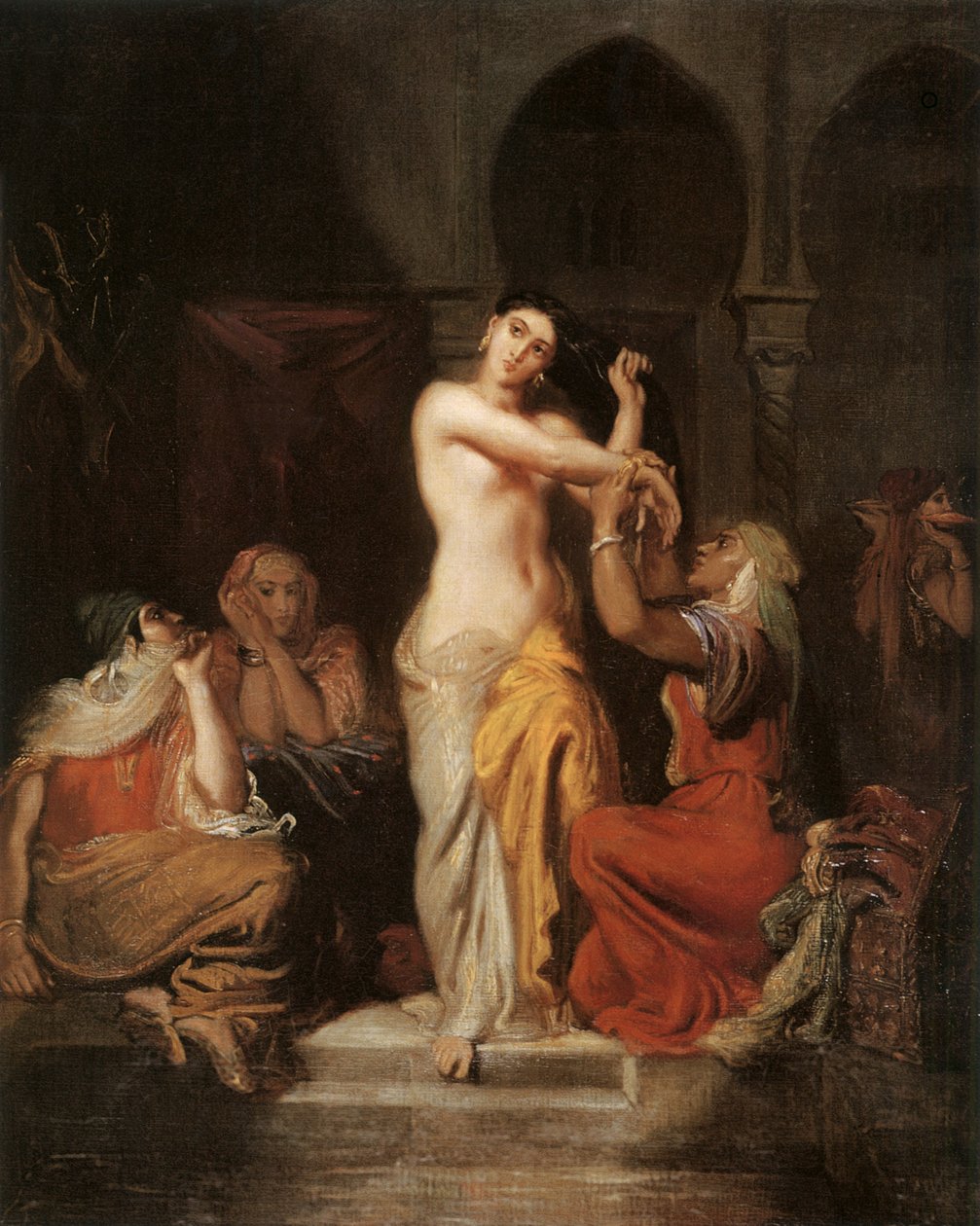 Femme Maure quittant le bain dans le sérail - Théodore Chassériau