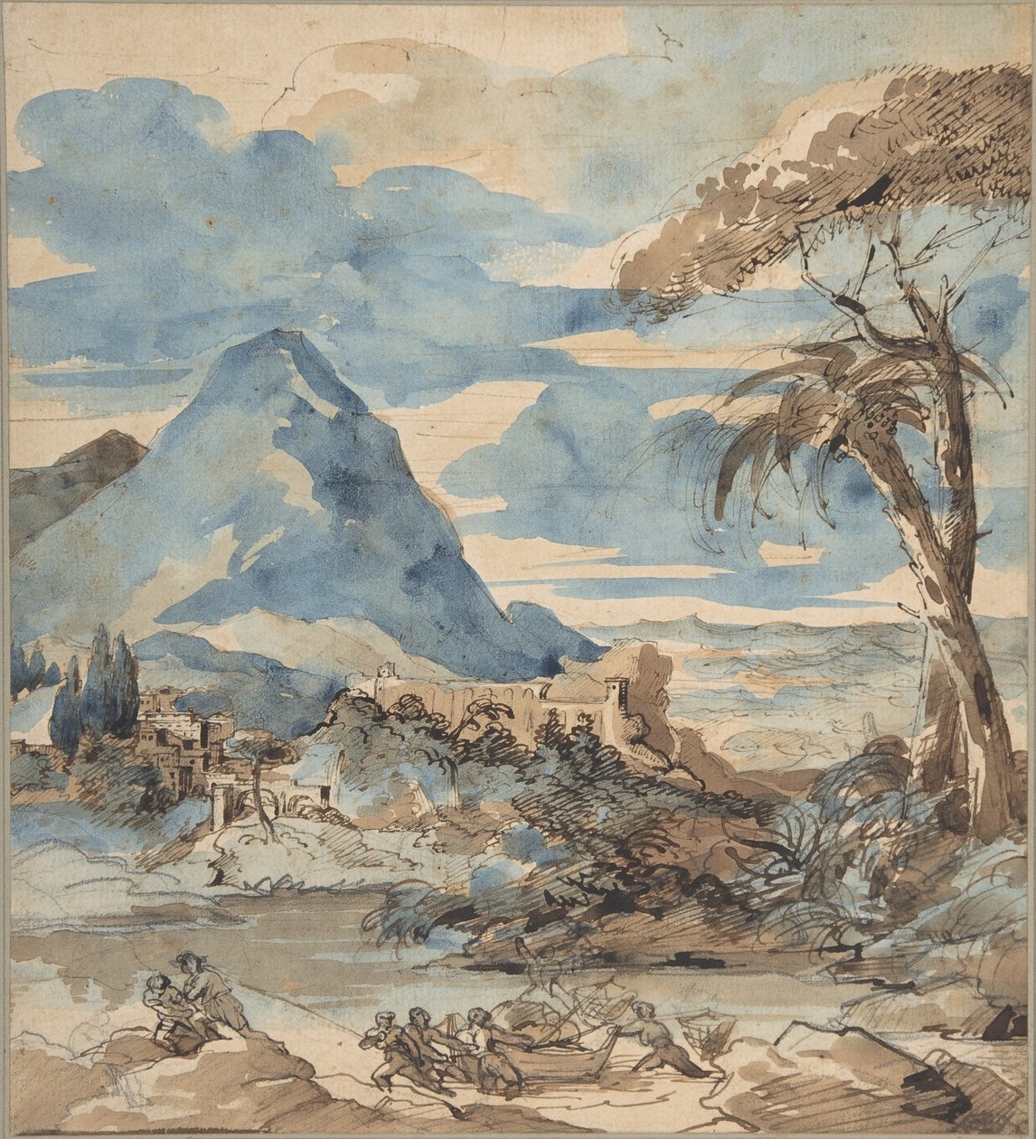 Paysage avec pêcheurs - Theodore Gericault