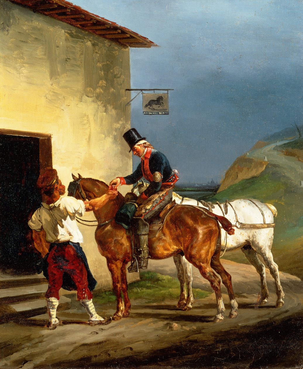 La Taverne du Cheval Blanc - Theodore Gericault