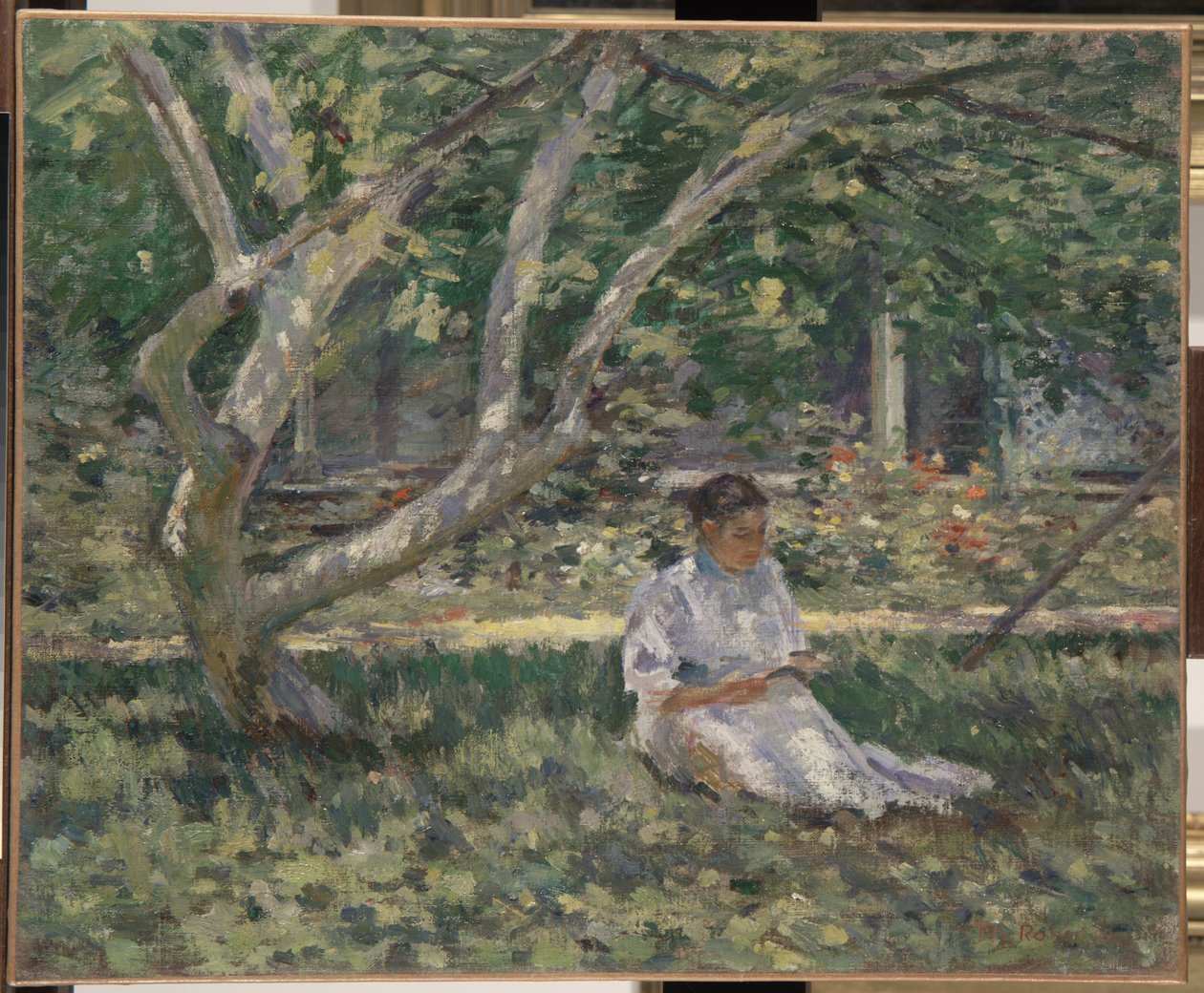Nettie lisant, c.1894 - Theodore Robinson