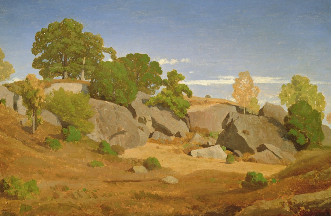 Rochers à Fontainebleau - Theodore Caruelle d Aligny