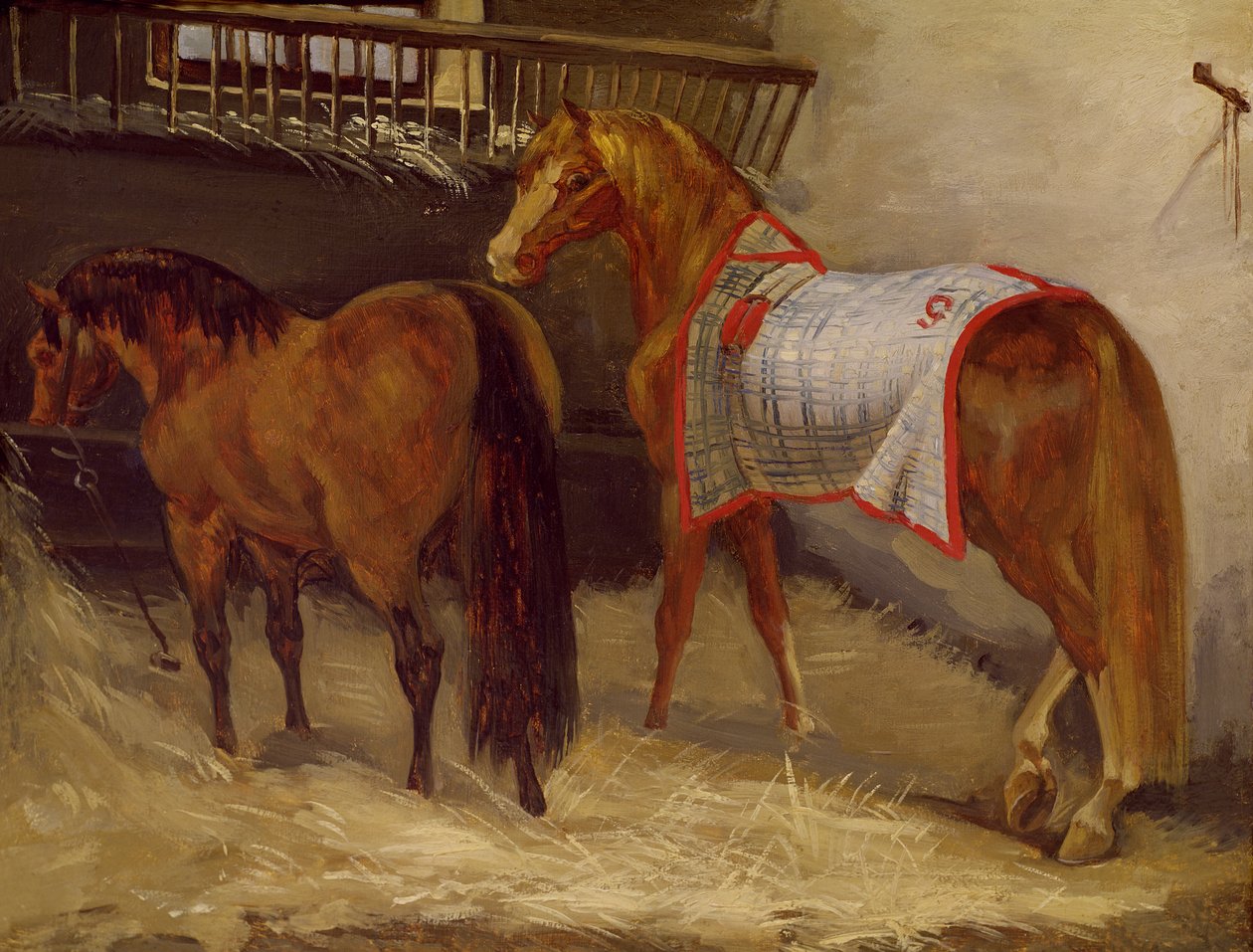 Chevaux dans les écuries - Theodore Gericault
