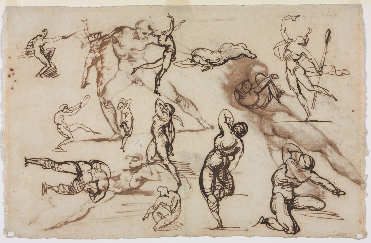 Feuille de Croquis (verso) - Theodore Gericault