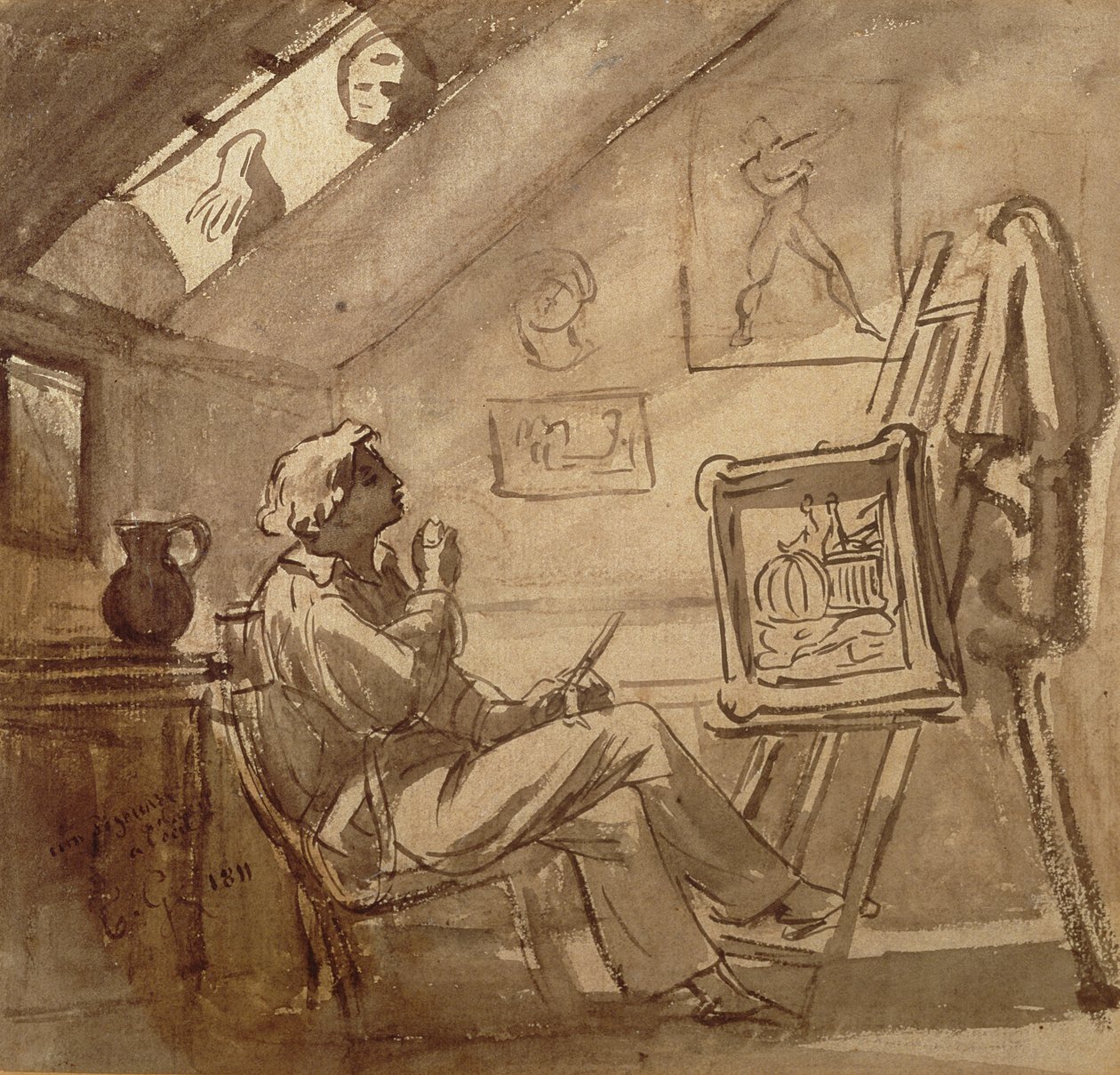 Jeune peintre dans son atelier - Theodore Gericault