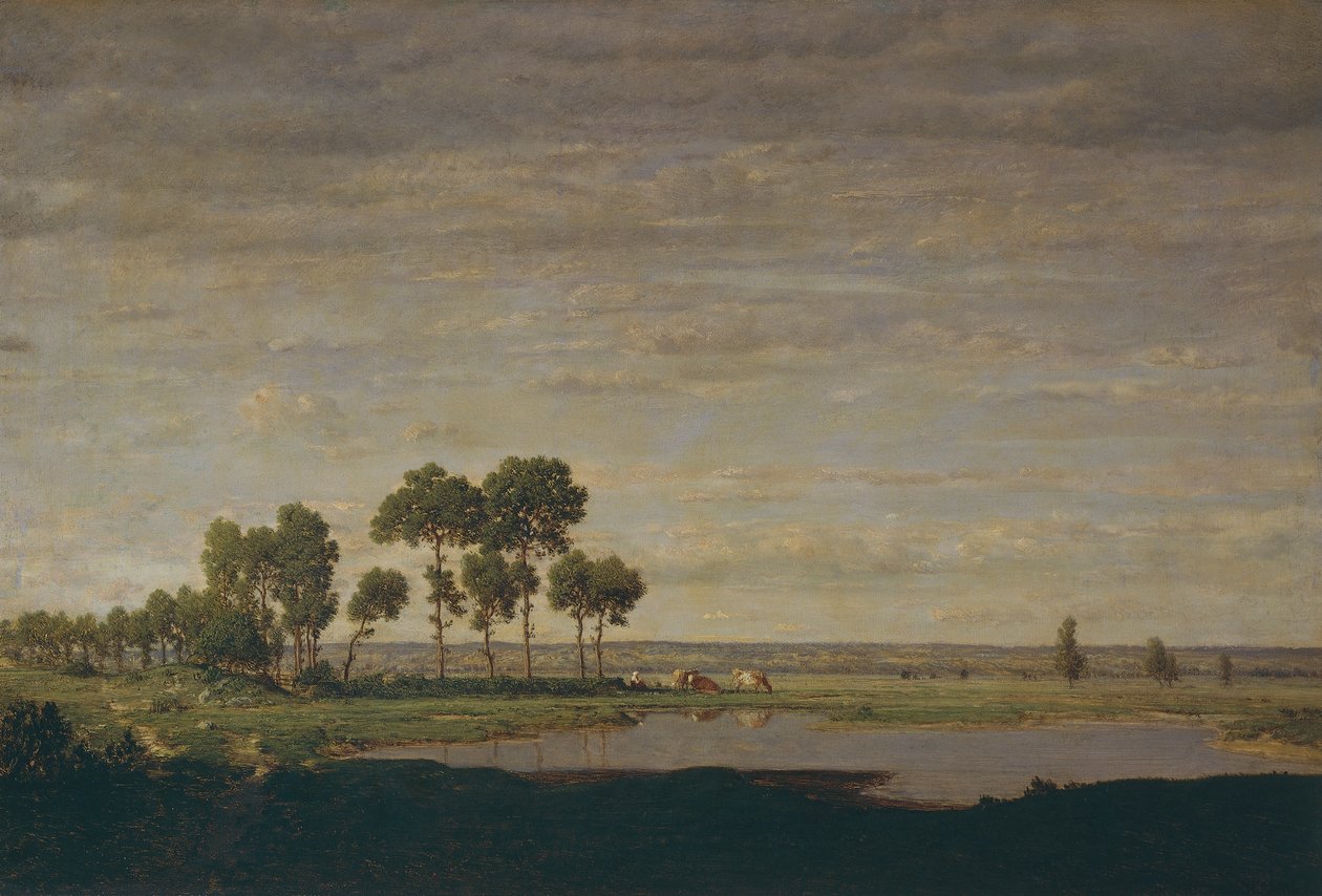 Printemps, étang - Theodore Rousseau