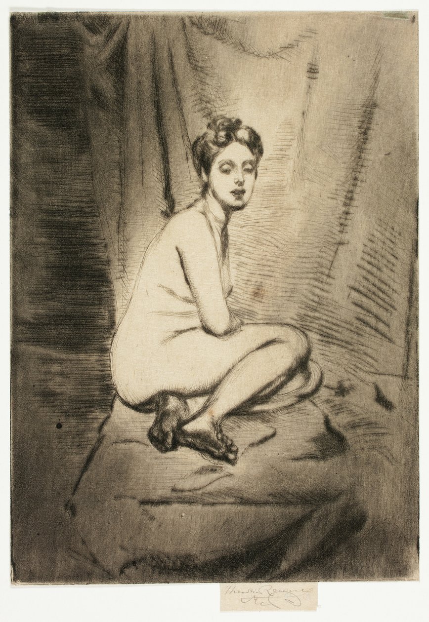 Figure de femme accroupie - Theodore Roussel