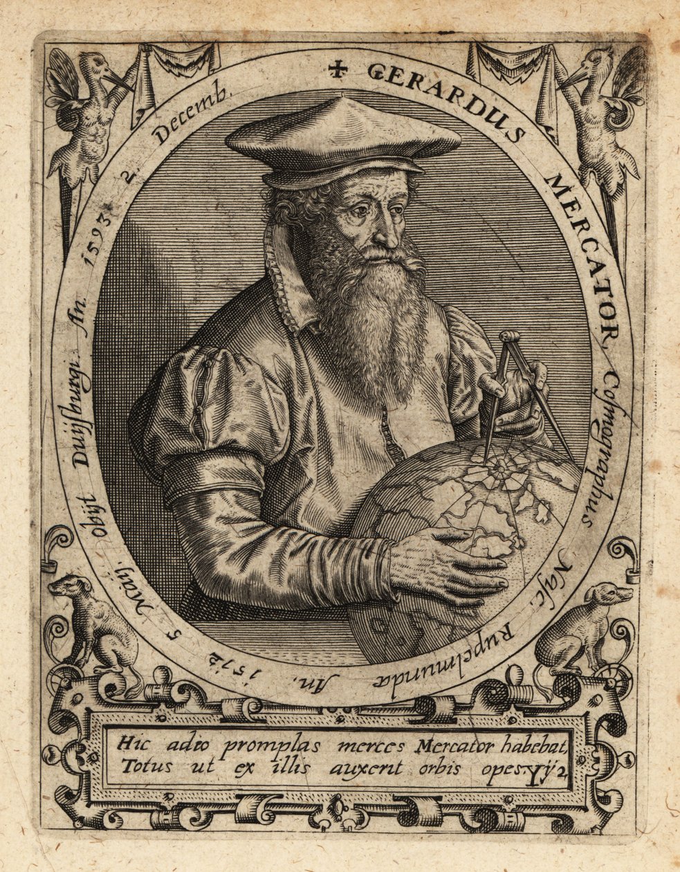 Gerardus Mercator, géographe - Theodore de Bry