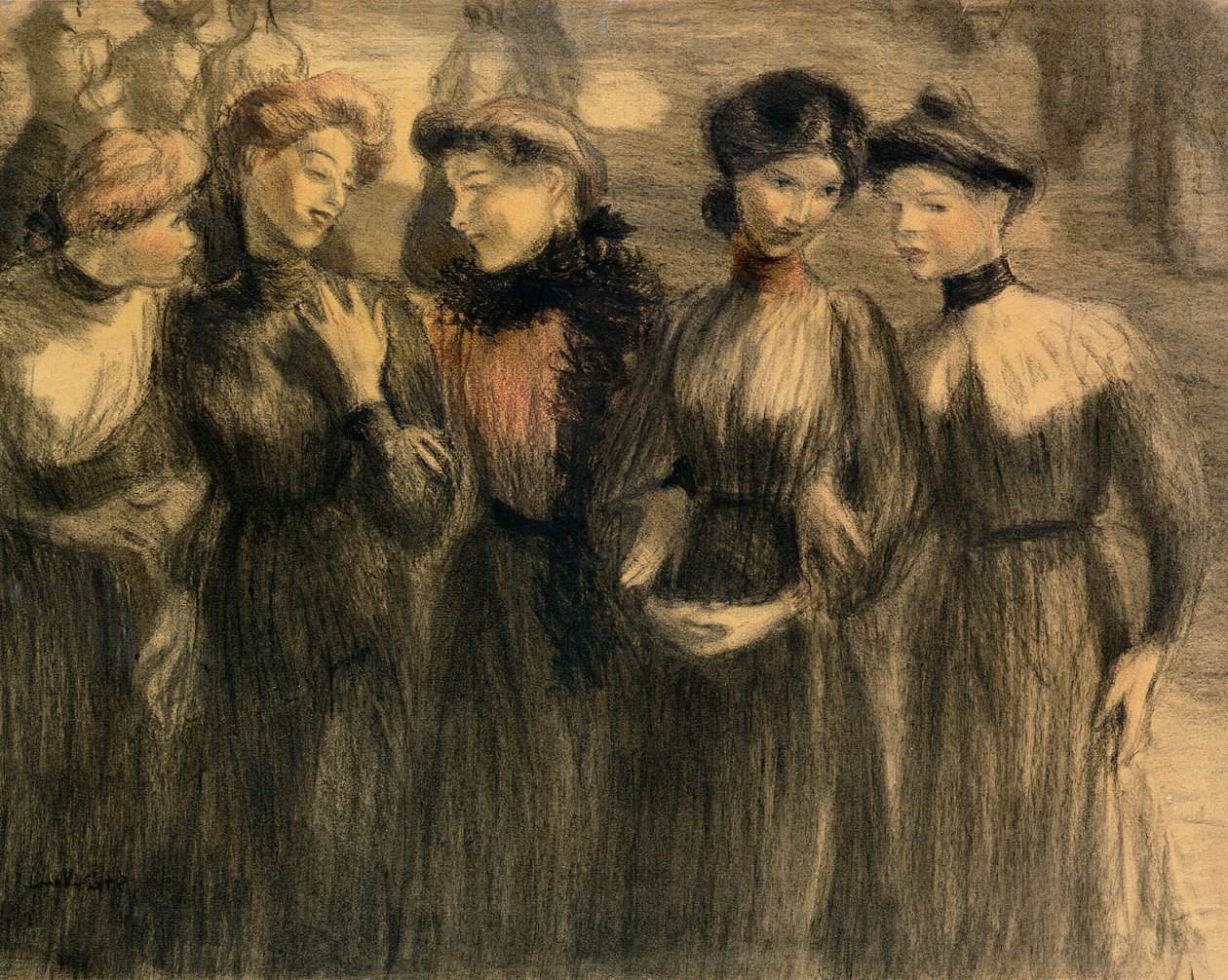 La Promenade, c.1881 - Théophile Alexandre Steinlen