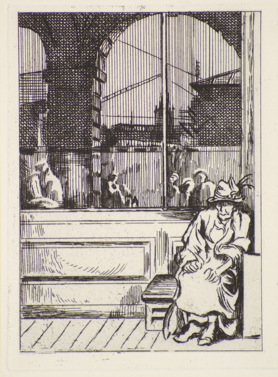 Vieille femme, 20e siècle - Therese Lessore