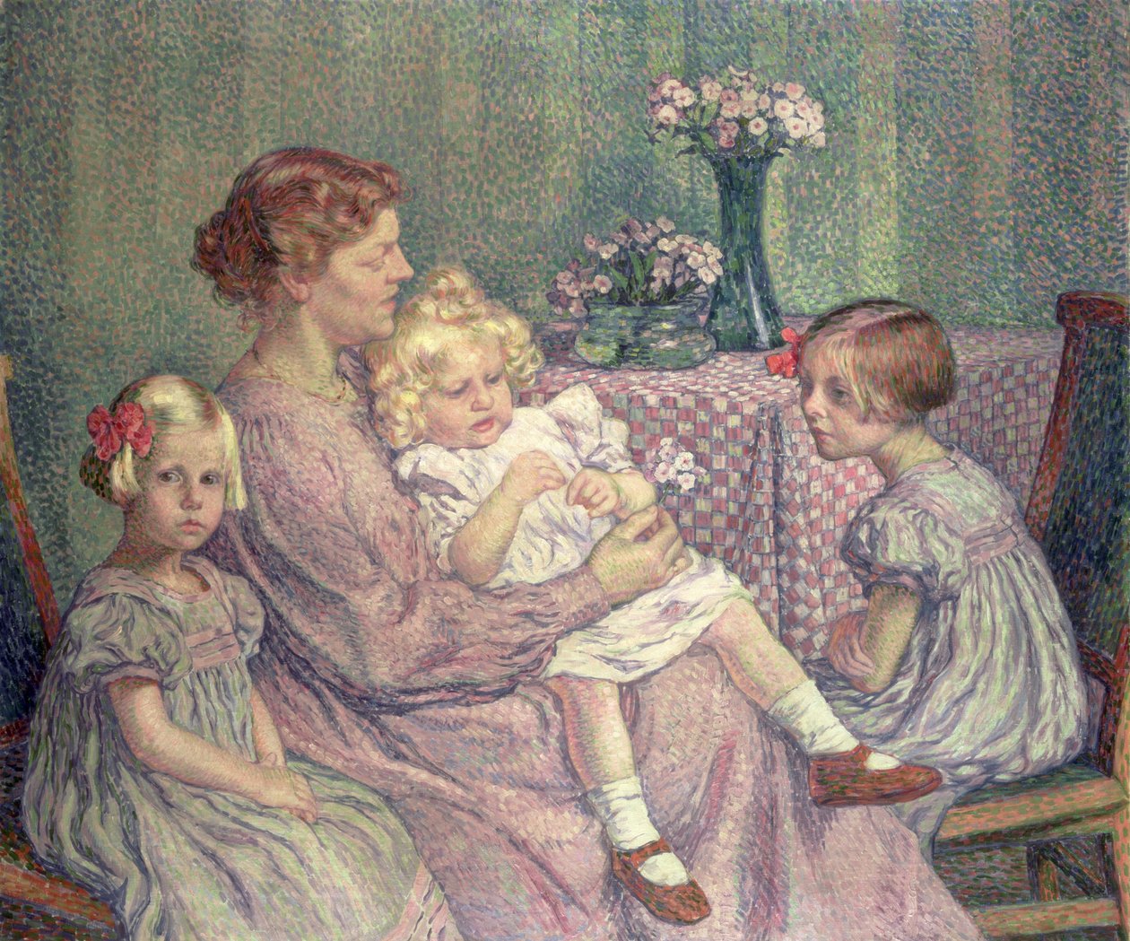 Madame van de Velde et ses Enfants, 1903 - Théo van Rysselberghe