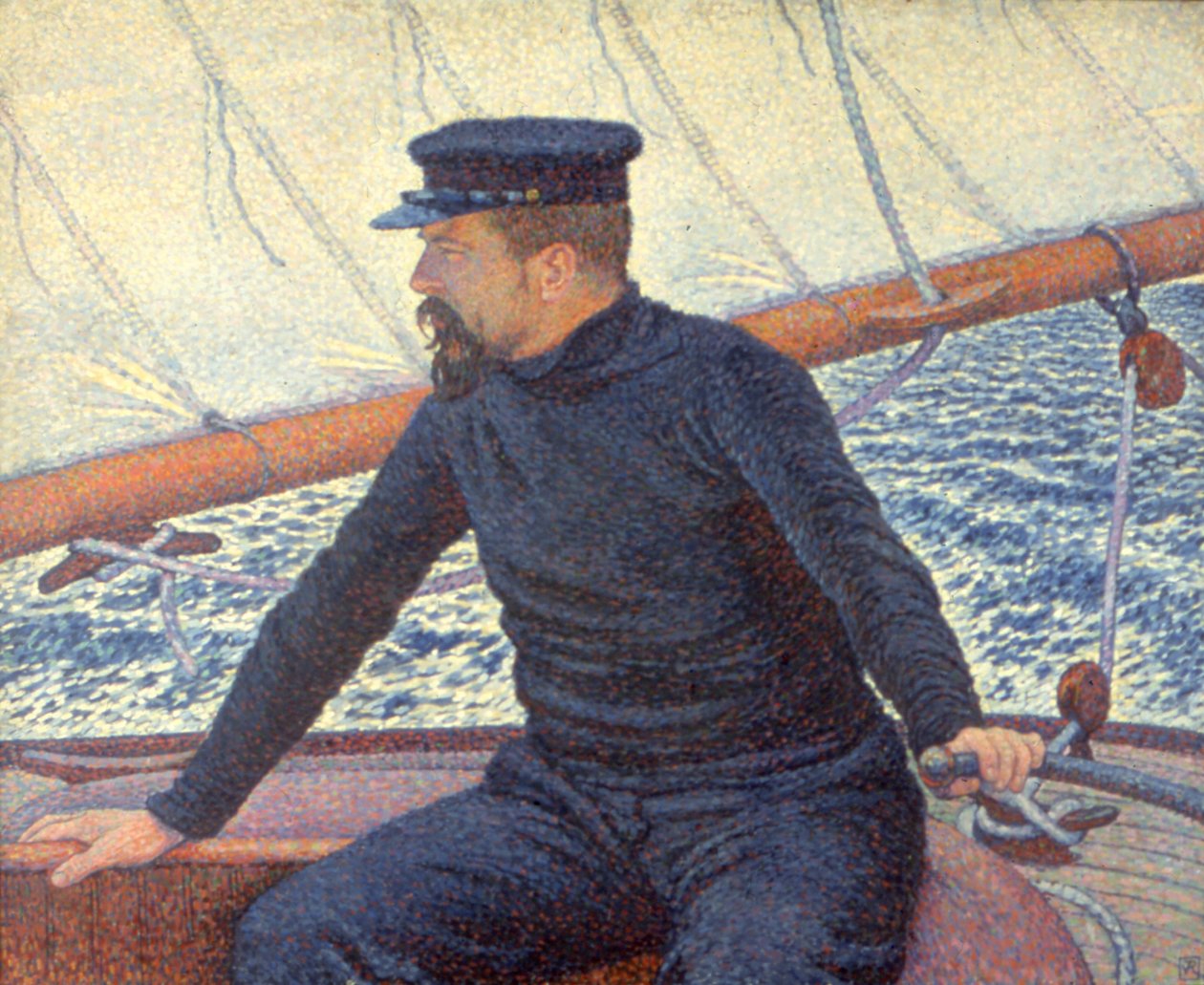 Paul Signac sur son bateau - Théo van Rysselberghe