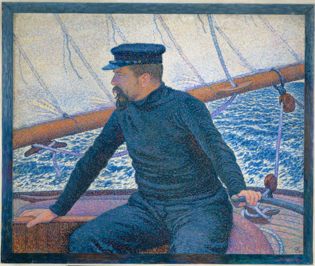 Signac sur son bateau - Théo van Rysselberghe