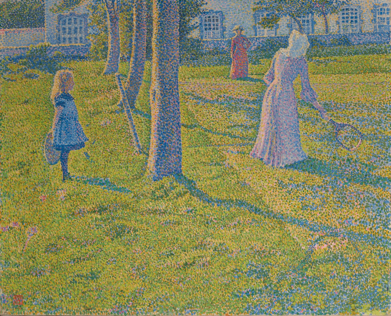Le Jeu de tennis, 1889 - Théo van Rysselberghe