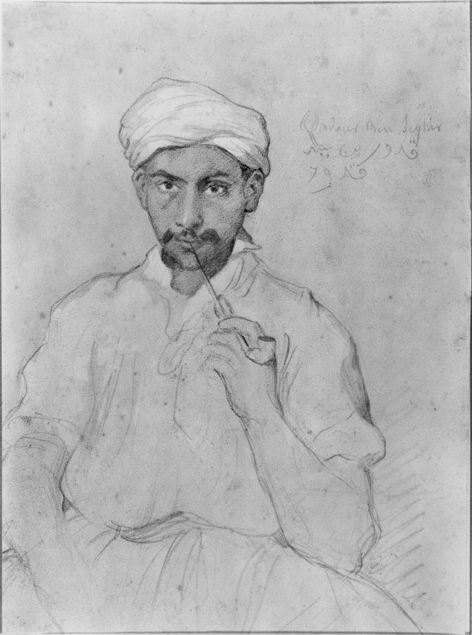Arabe fumant la pipe - Théodore Chassériau