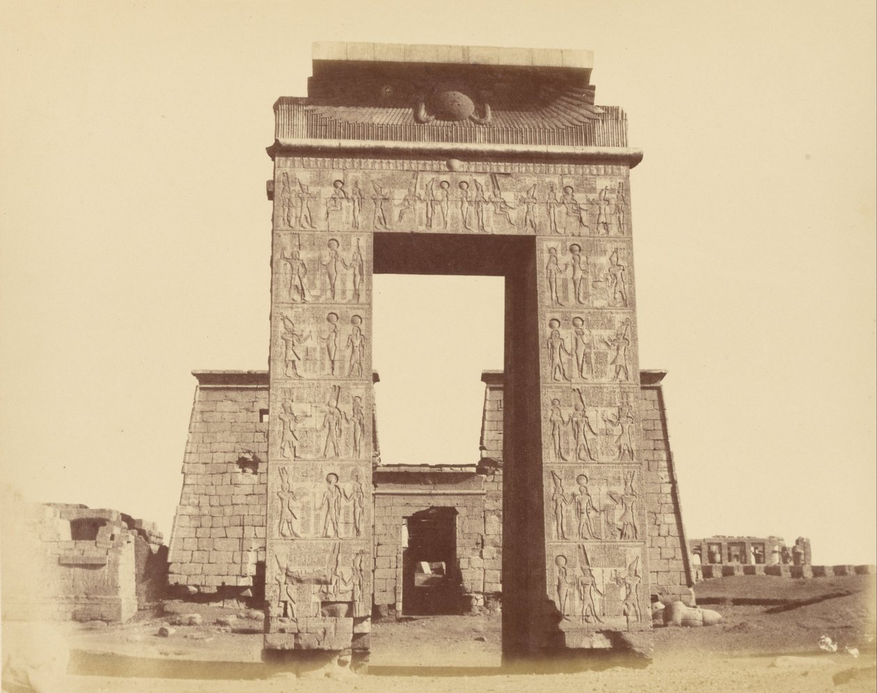 Portail du temple de Khonsu, Karnak - Théodule Devéria