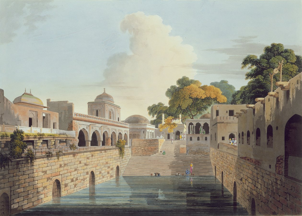 Un Baolee près de la vieille ville de Delhi, planche XVIII de la partie 4 de 