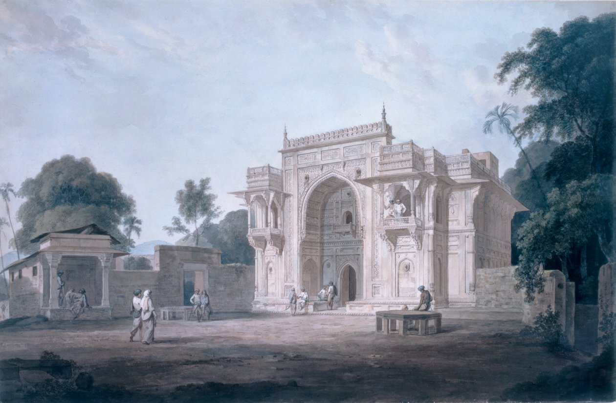 Porte menant à une mosquée, Chunargarh, Uttar Pradesh - Thomas und William Daniell