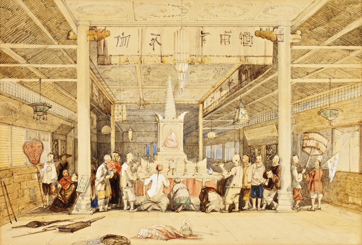 Temple de Bouddha, Canton, c.1850 - Thomas Allom
