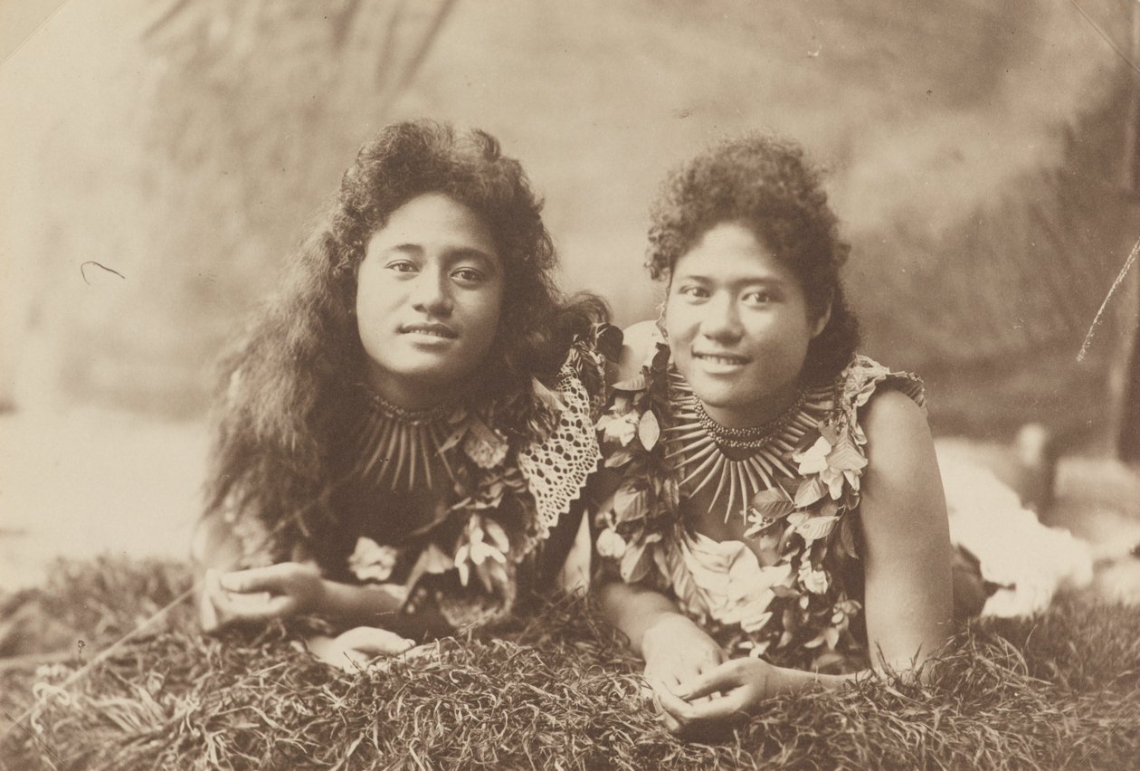 Deux femmes vêtues de feuilles - Thomas Andrew