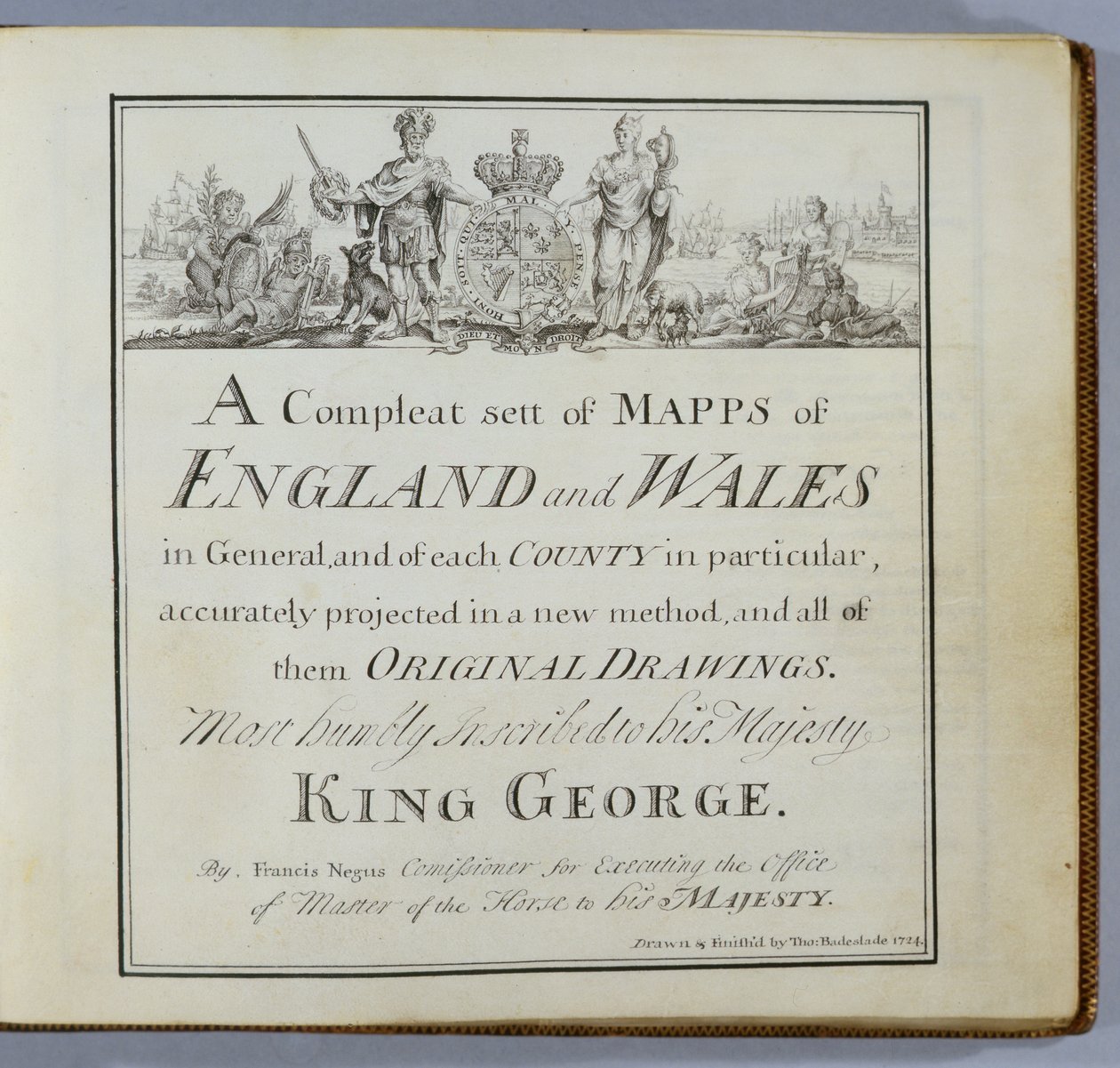 Page de titre de A Compleat Sett of Mapps of England and Wales in General..., 1724 - Thomas Badeslade