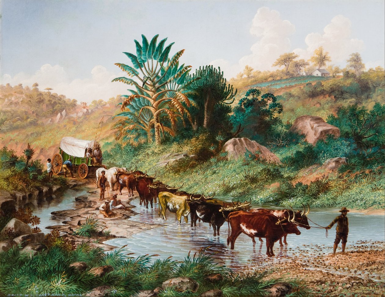 Wagon traversant une dérive - Thomas Baines