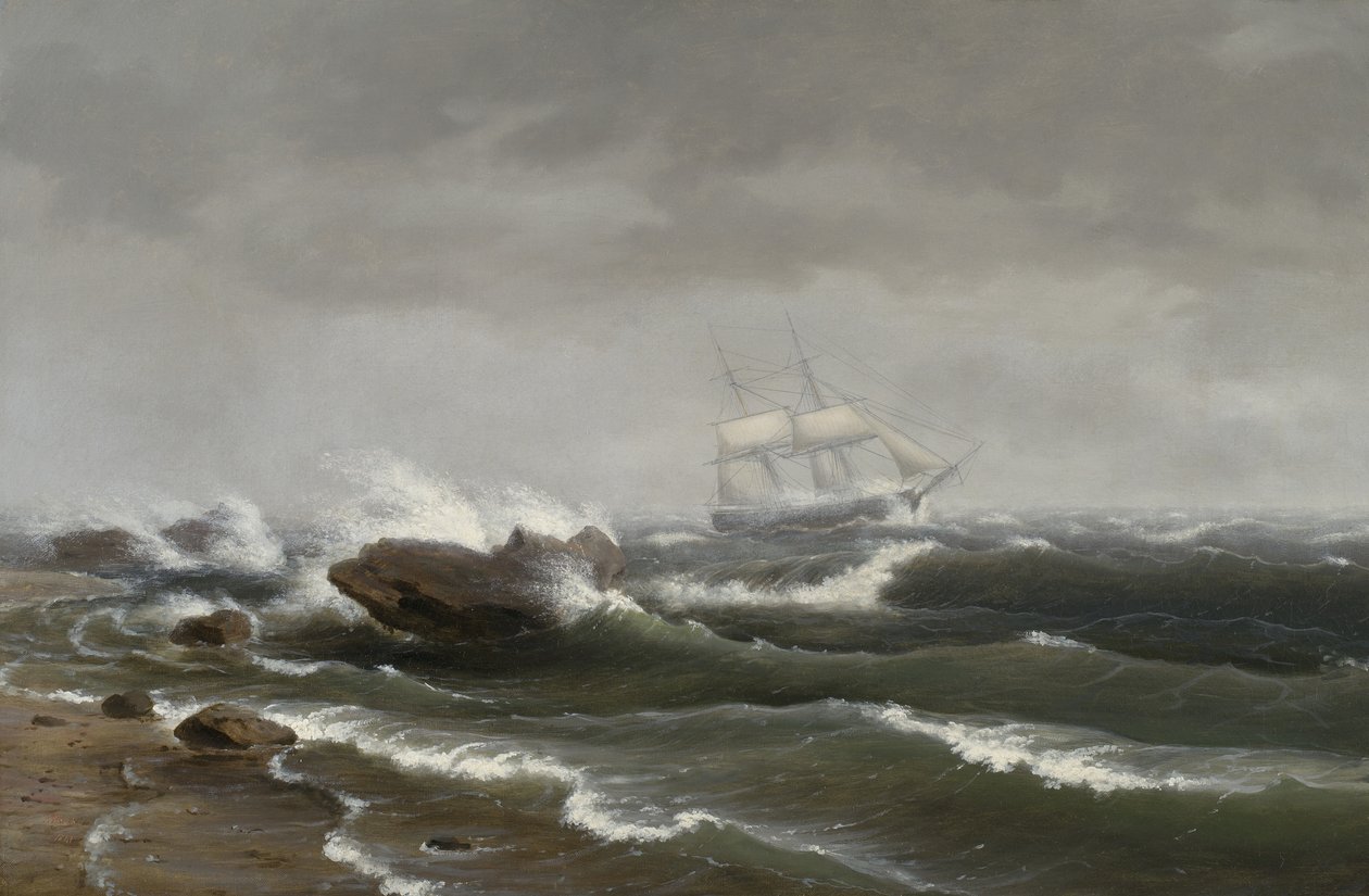 Navire dans une tempête, 1841 - Thomas Birch