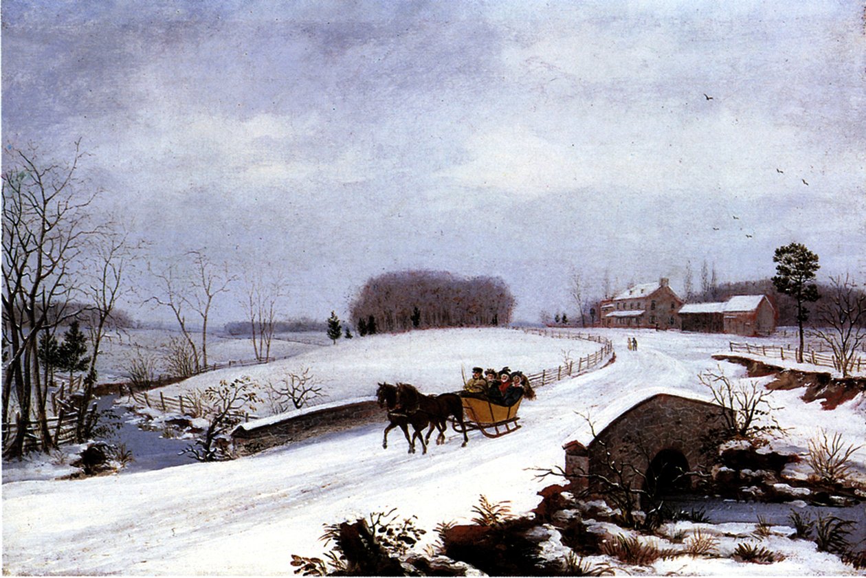 Traîneau en hiver, 1832 - Thomas Birch