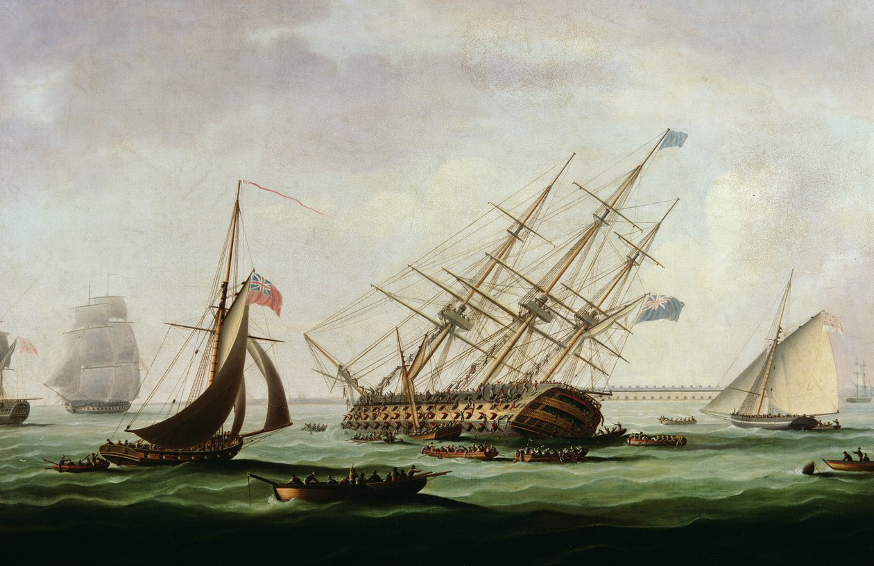 Le naufrage du Royal George - Thomas Buttersworth