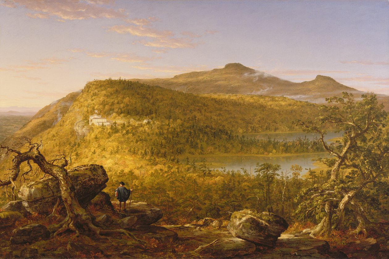 Vue des deux lacs et de la maison de montagne, Catskill Mountains, 1844 - Thomas Cole