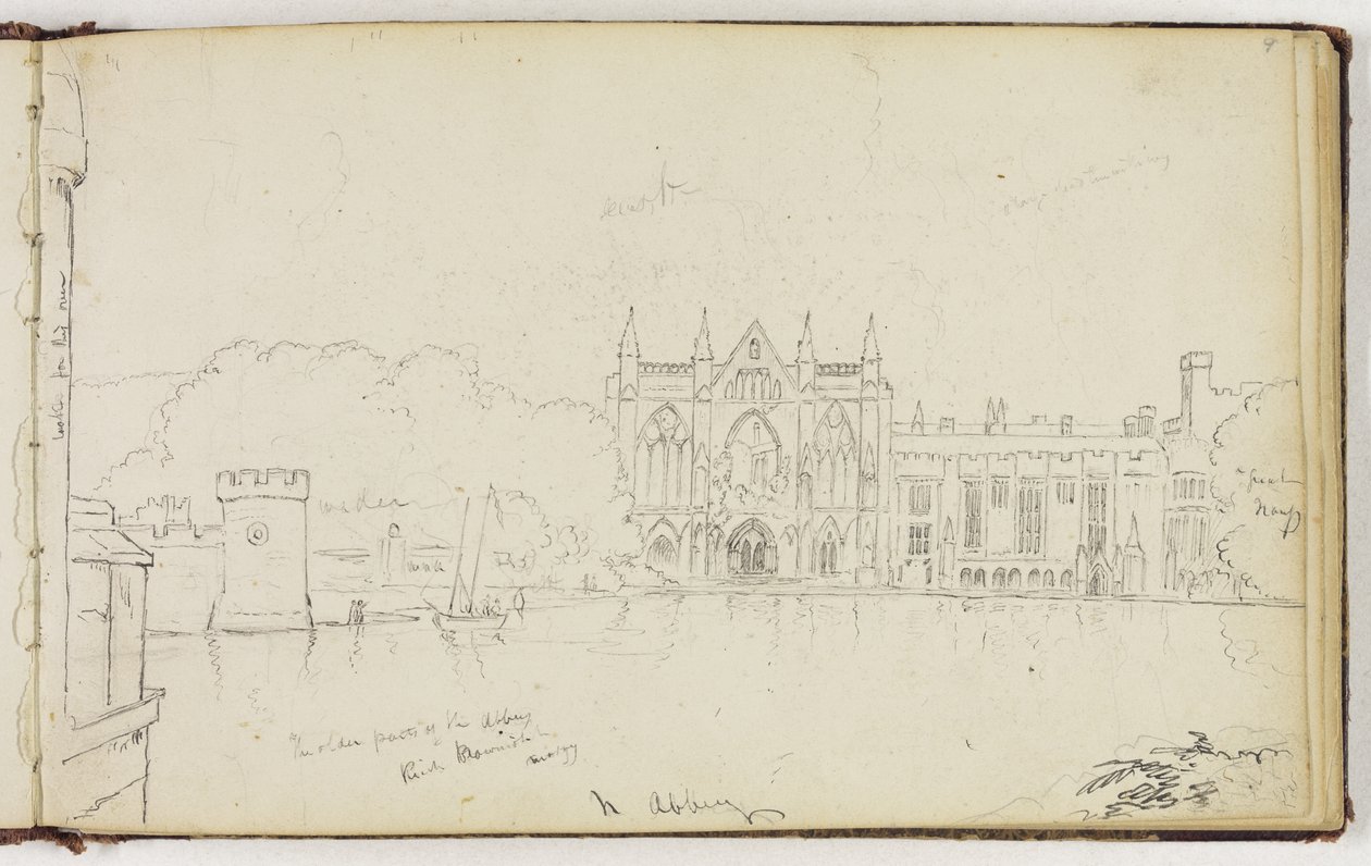Abbaye de Newstead, Nottinghamshire, Angleterre, vers 1830 - Thomas Cole