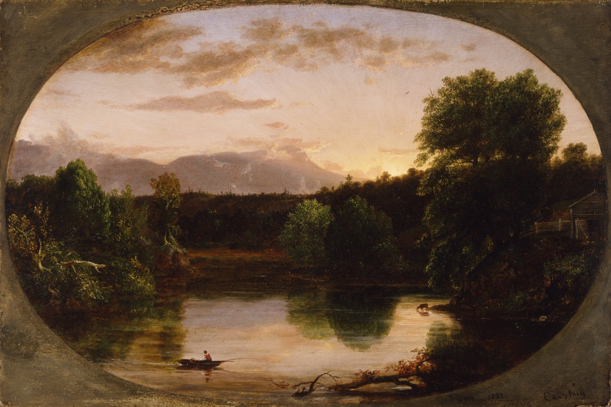 Coucher de soleil, vue sur Catskill Creek, 1833 - Thomas Cole