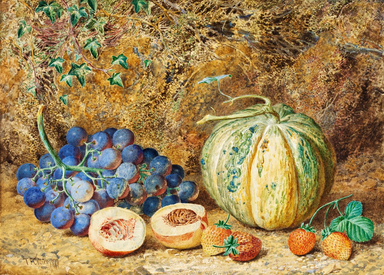 Raisins et fraises, 1877 - Thomas Collier