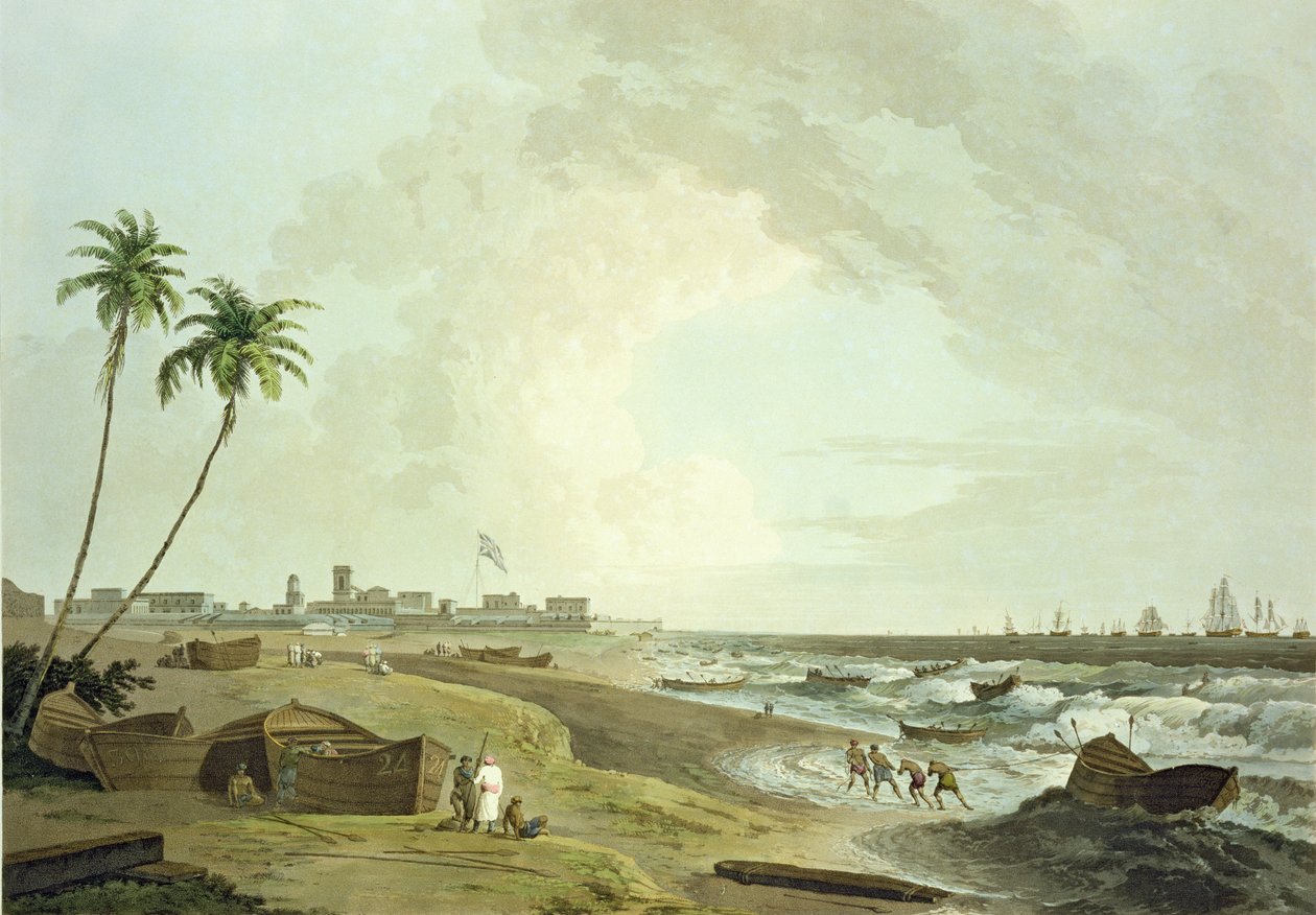 Vue sud-est du Fort St. George, Madras, planche 33 de 