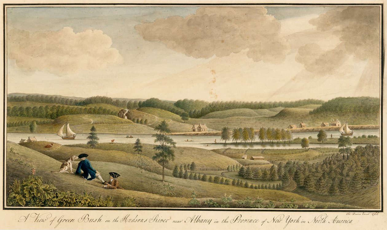 Vue de Greenbush sur la rivière Hudson près d