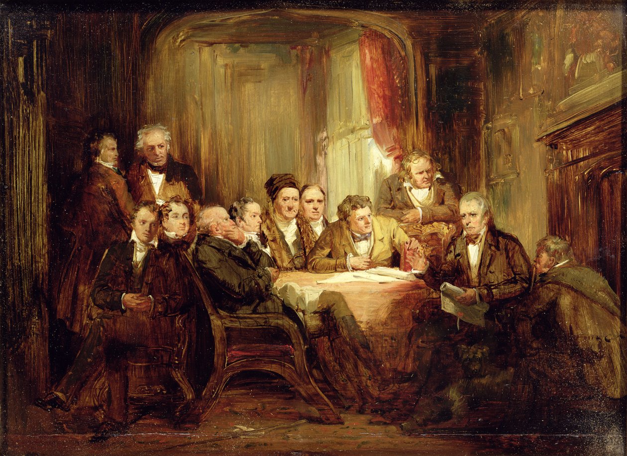 Sir Walter Scott et ses amis littéraires à Abbotsford - Thomas Faed