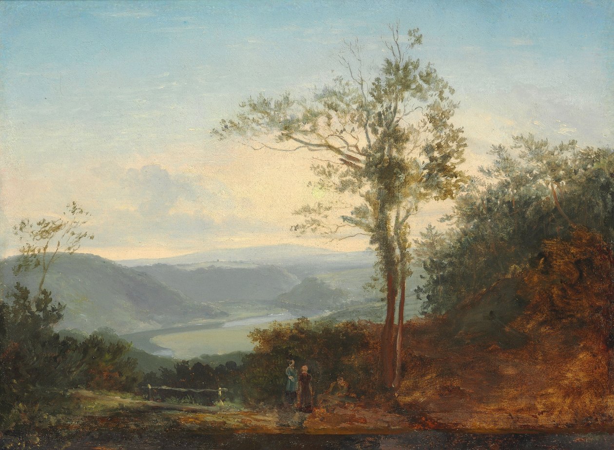 Paysage vallonné avec une rivière dans la vallée - Thomas Fearnley
