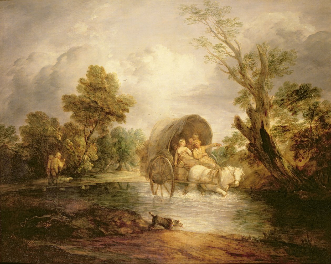 Un chariot de campagne traversant un gué, c.1786 - Thomas Gainsborough