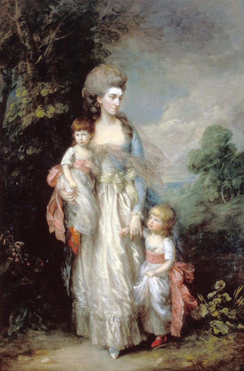 Mme Elizabeth Moody avec ses fils Samuel et Thomas - Thomas Gainsborough