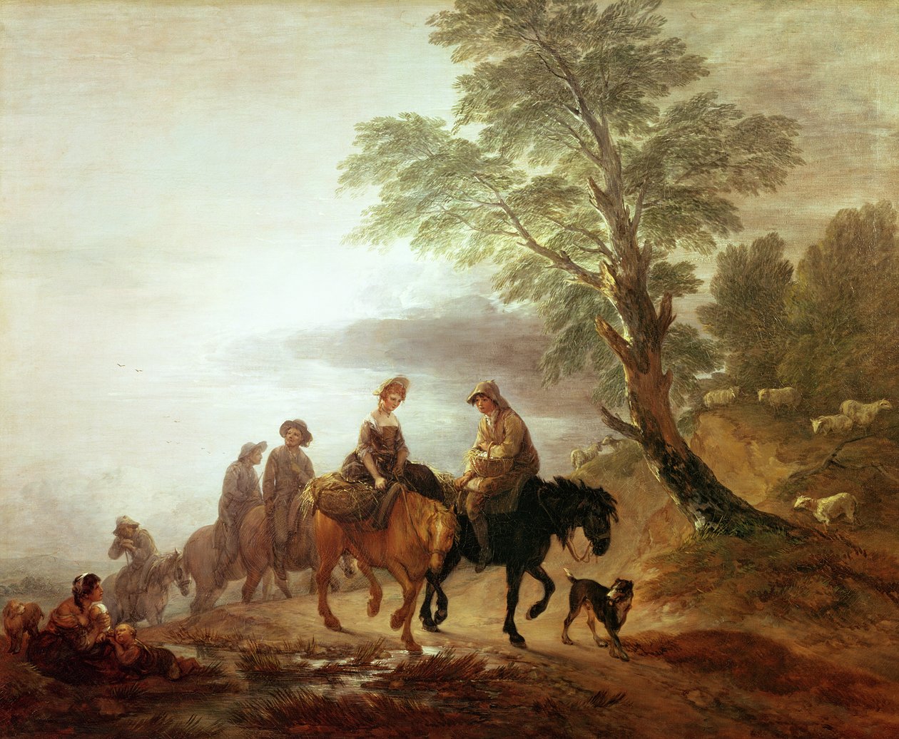 Paysans allant au marché : Tôt le matin, 1770 - Thomas Gainsborough