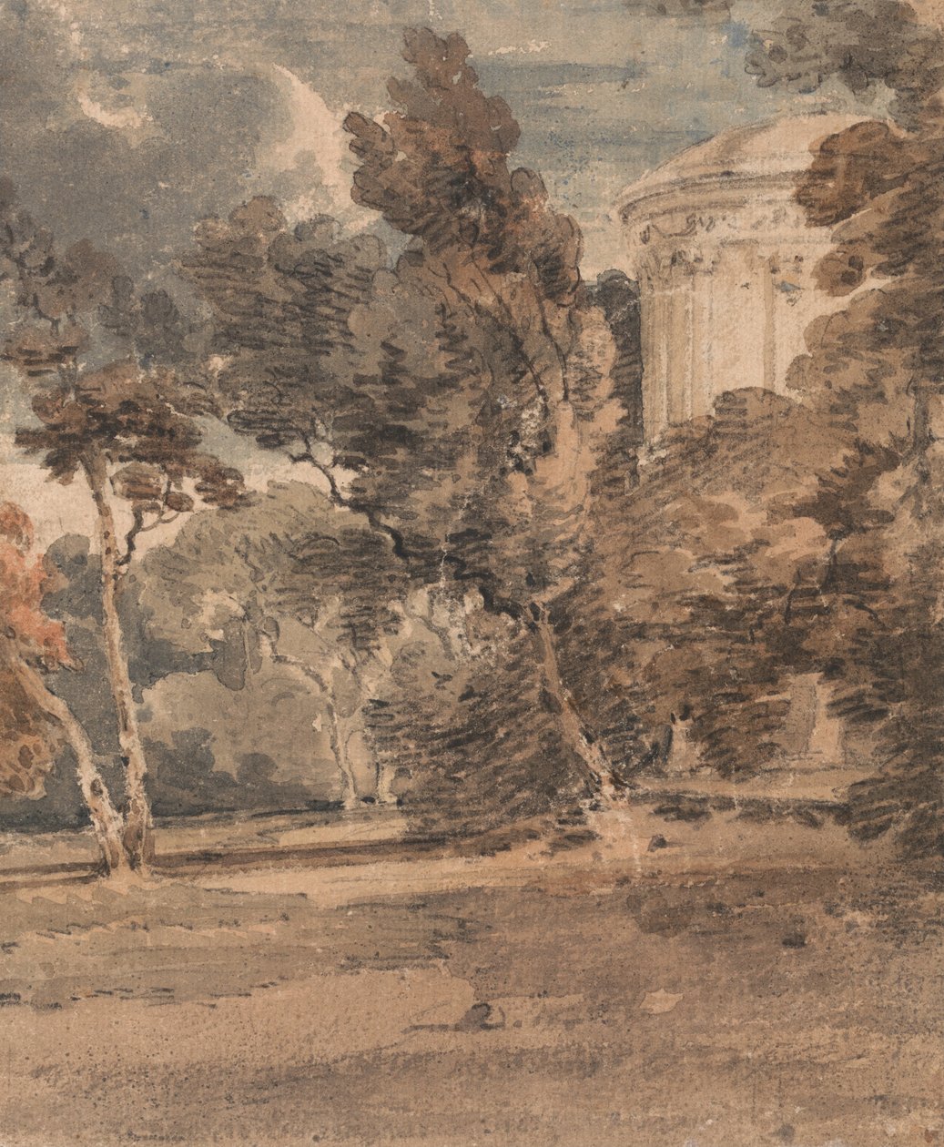 Un temple dans le parc de Harewood - Thomas Girtin