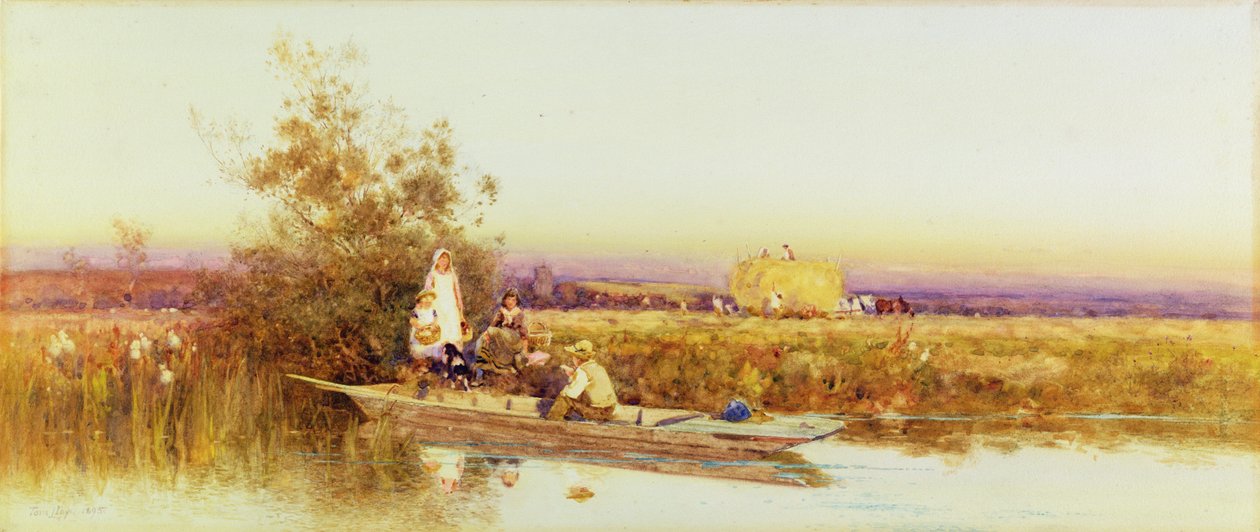 Dans la barque, 1895 - Thomas James Lloyd