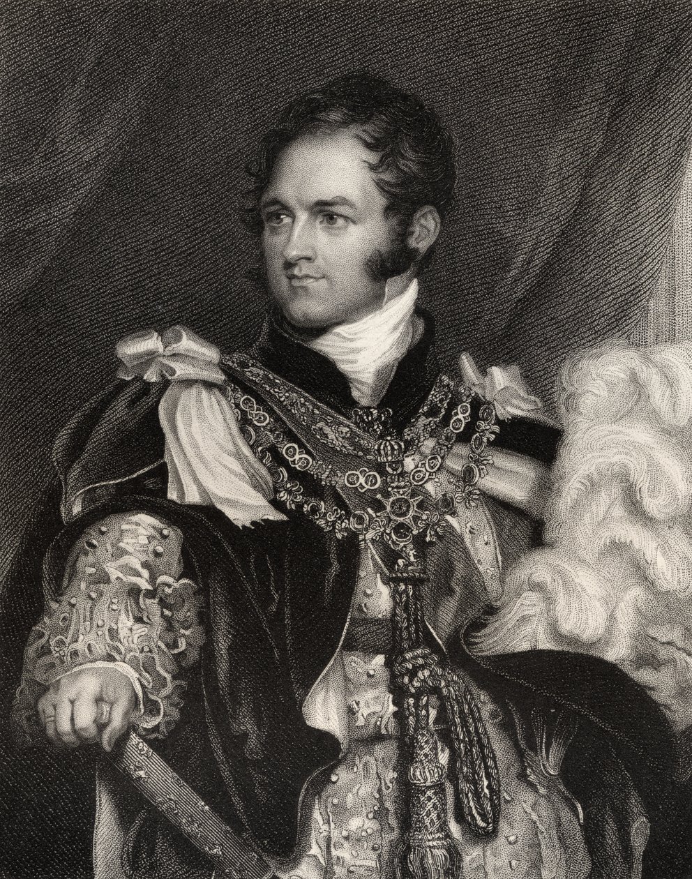 Léopold George Chrétien Frédéric de Saxe-Cobourg, gravé par J. Thomson, de 