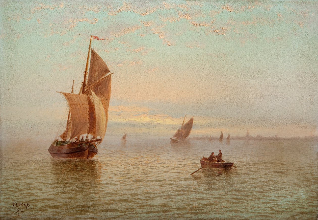 Soirée, scène côtière, 1892 - Thomas Lucop