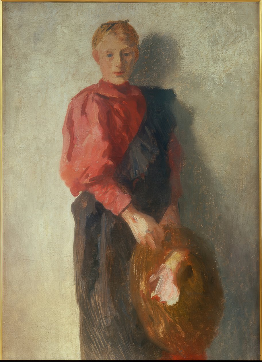 Fille de paysan avec chapeau - Thomas Ludwig Herbst