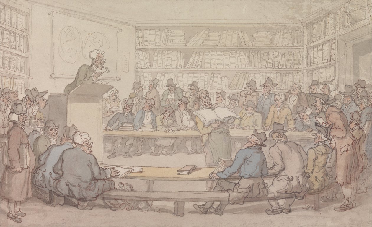 Une vente aux enchères de livres - Thomas Rowlandson