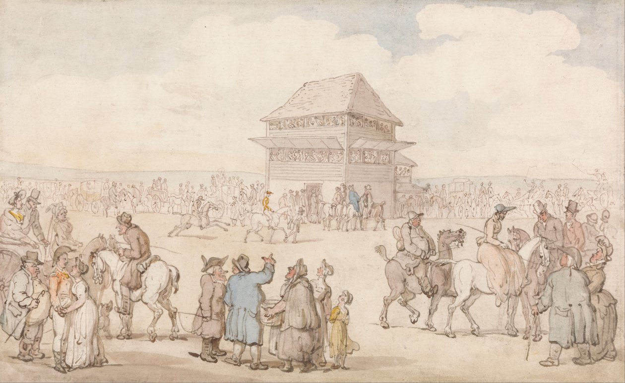 Une réunion de course bondée - Thomas Rowlandson